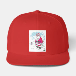 No Ho Ho Ho red 6 panel snapback cap