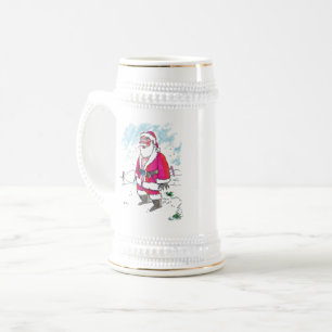 No Ho-Ho-Ho white stein w gold trim