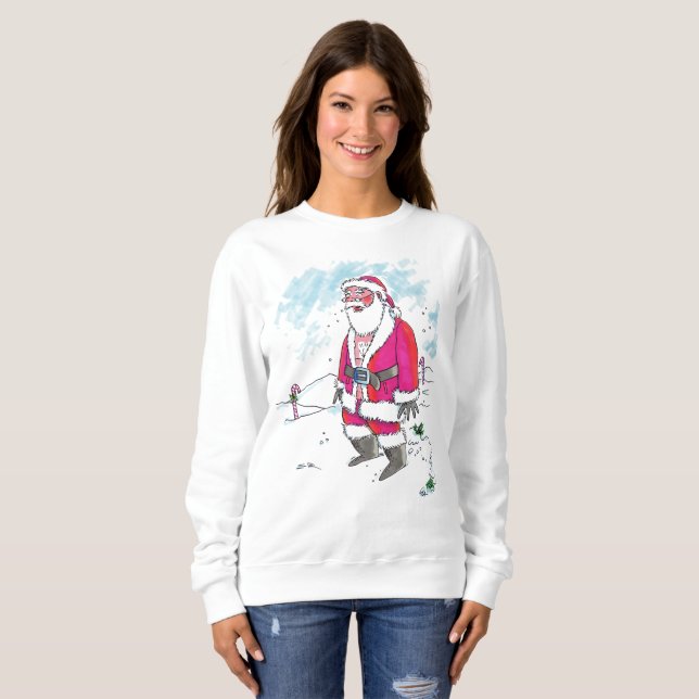 No Ho Ho Ho women white sweatshirt (Front Full)