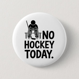 No Hockey Today Sad Goalie Mood Bench Rink Off Ice Button