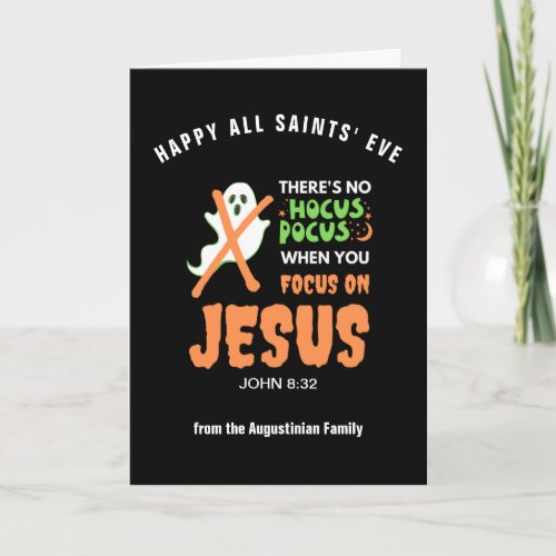 NO HOCUS POCUS Christian Halloween Card