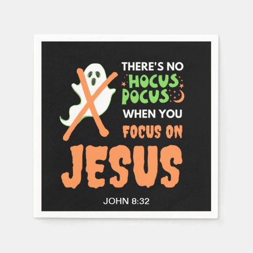 NO HOCUS POCUS Christian Halloween Paper Napkins