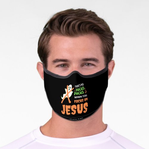 NO HOCUS POCUS Christian Halloween Premium Face Mask