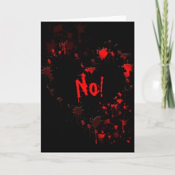 No! Holiday Card by Stangrit at Zazzle