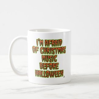 No Holiday Music Before Halloween Humor Logo