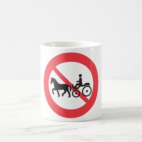 No Horse And Buggy Road Sign Coffee Mug