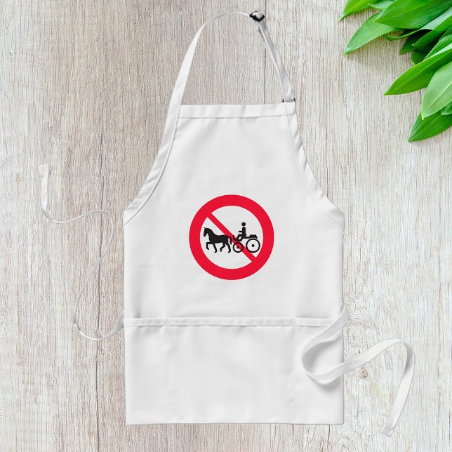 No Horse Drawn Vehicles Sign Adult Apron (Creator Uploaded)