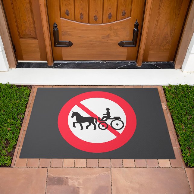 No Horse Drawn Vehicles Sign Doormat (Creator Uploaded)