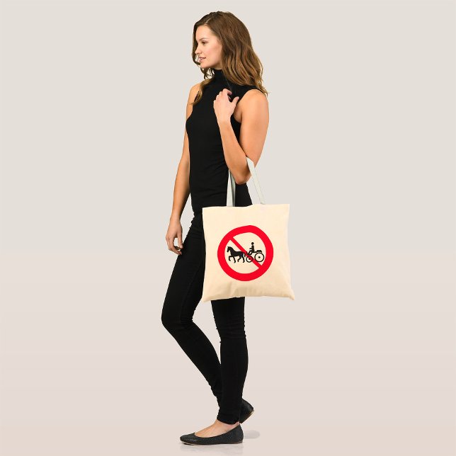 No Horse Drawn Vehicles Sign Tote Bag (Creator Uploaded)