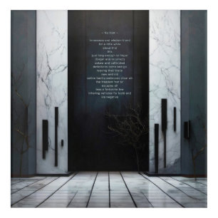 NO HOW Acrylic Wall Art Poem Philosophy Print