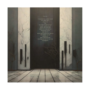 NO HOW Wood Wall Art Poem Philosophy Print