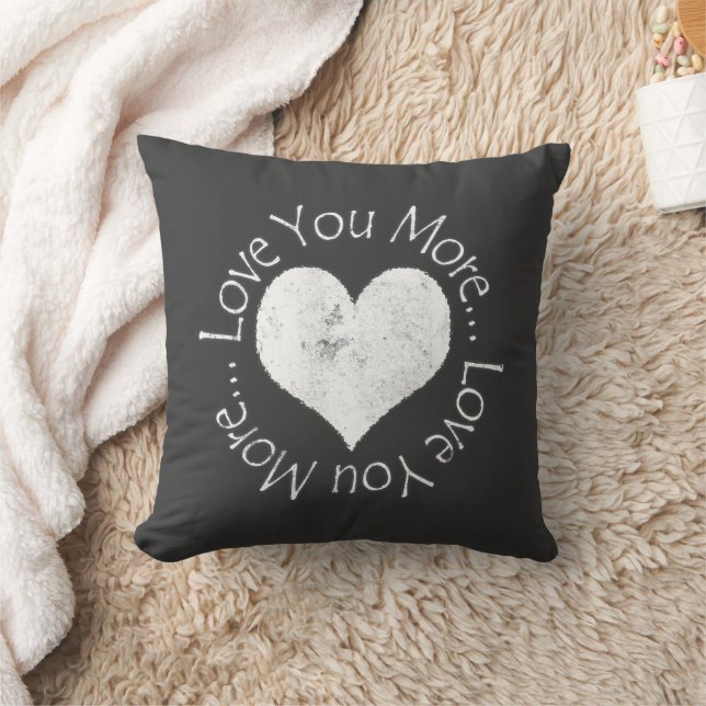 No, I Love You More Throw Pillow (Blanket)