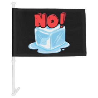No Ice Car Flag