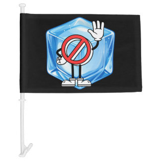 No Ice Car Flag