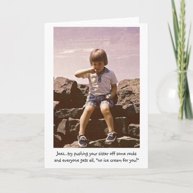 No ice cream for you! card (Front)