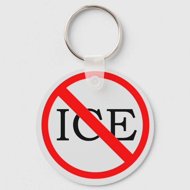 "NO ICE" Keychain (Front)