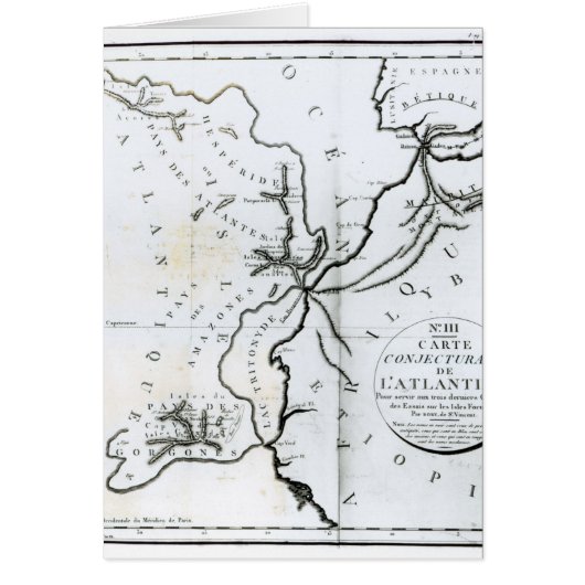 No. III Conjectural Map of the Island of Cards (Front)