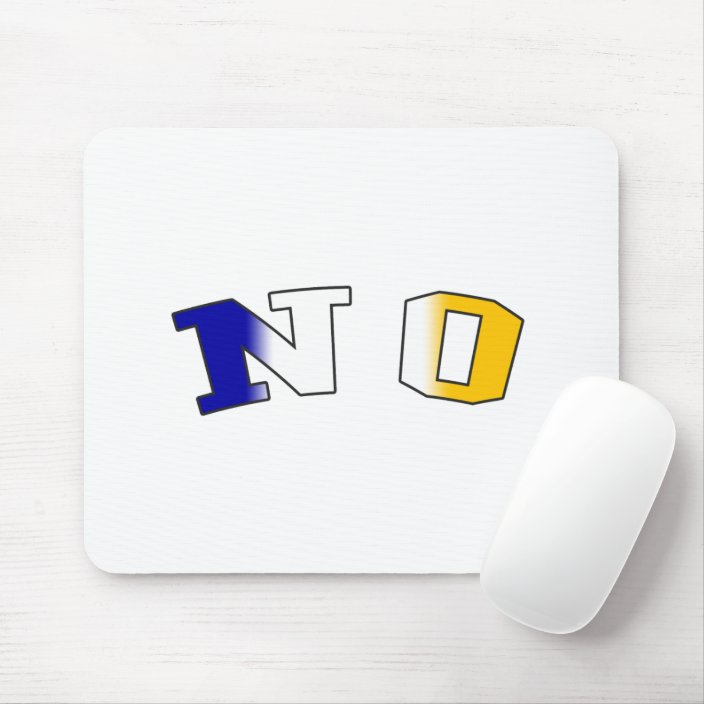 NO in Louisiana State Flag Colors Mouse Pad