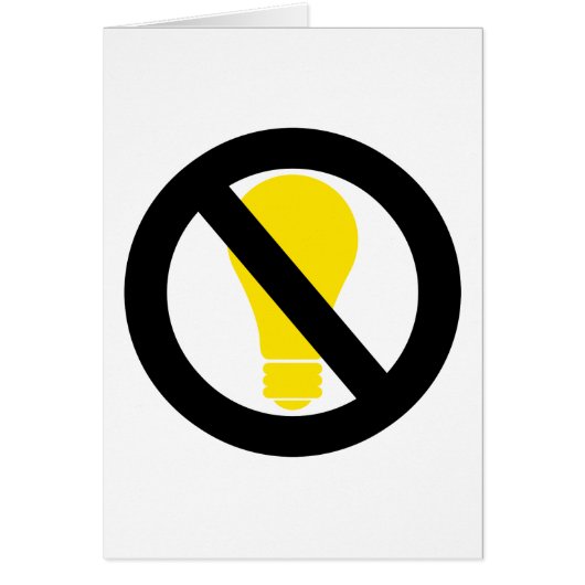 no incandescent bulbs cards (Front)