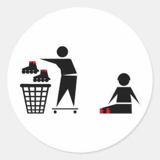 no inline classic round sticker