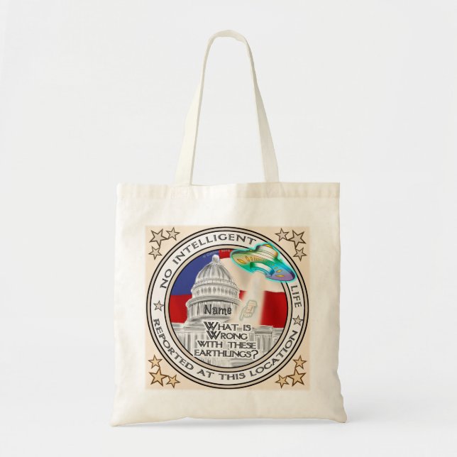 No Intelligent Life Tote Bag (Front)