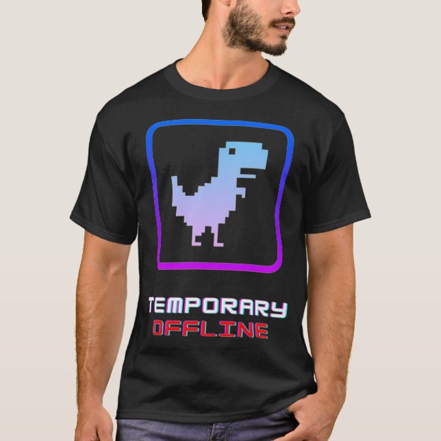 No Internet Connection Offline Geeky Nerd Pixel De T-Shirt (Front)