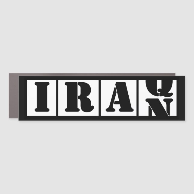 No Iran War Iraq Middle East Anti-War Bumper Car Magnet (Front)