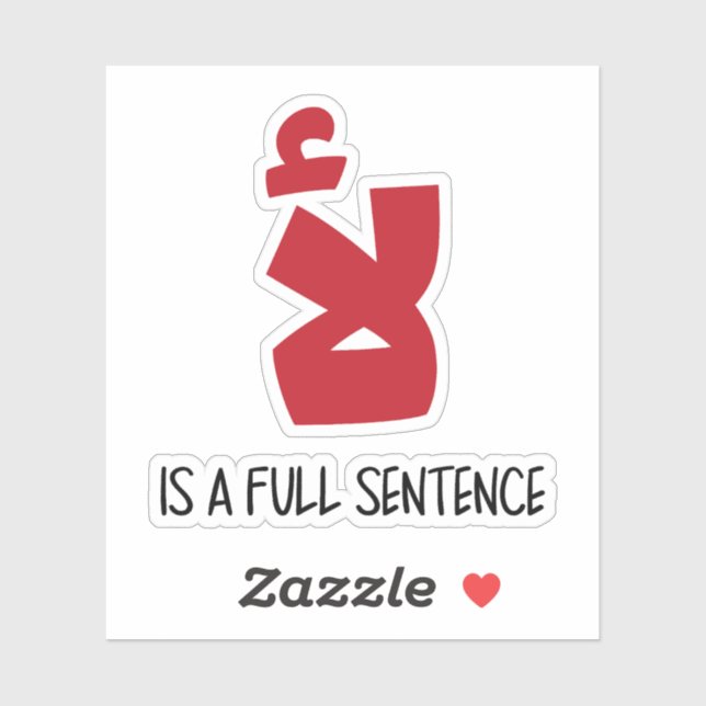 No is A Full Sentence in Arabic Funny  Sticker (Sheet)