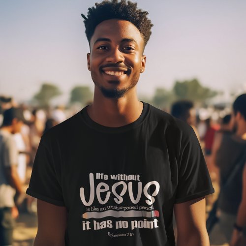 NO JESUS NO POINT Christian Faith Quote Mens Dark T_Shirt