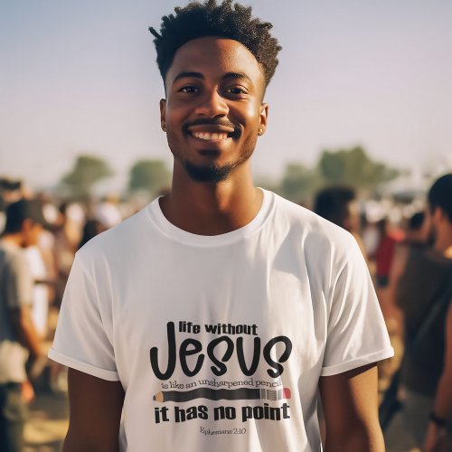 NO JESUS NO POINT Christian Faith Quote Mens  T_Shirt