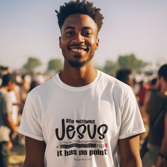 NO JESUS? NO POINT! Christian Faith Quote Men's  T-Shirt (Creator Uploaded)