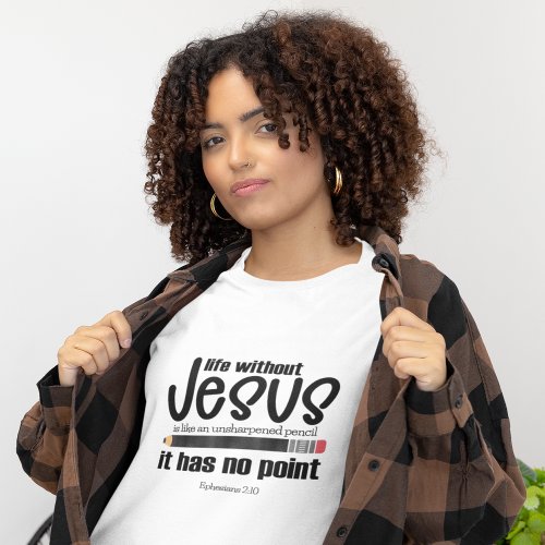 NO JESUS NO POINT Christian Faith Quote Womens T_Shirt