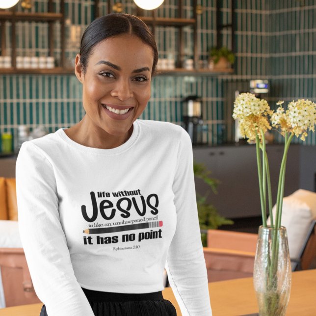 NO JESUS? NO POINT! Christian Women's Long Sleeve T-Shirt (Creator Uploaded)