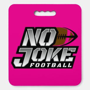 No Joke Football Logo Seat Cushion