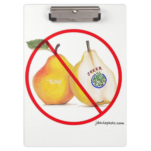 No Jokers with Pears Clipboard