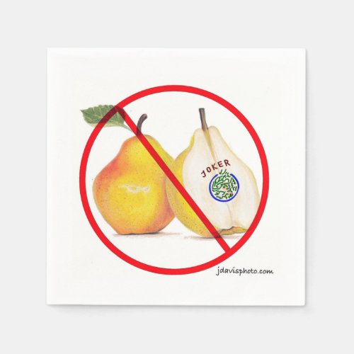 No Jokers with Pears Napkins