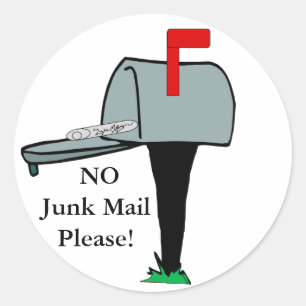 NO Junk Mail Please Sticker