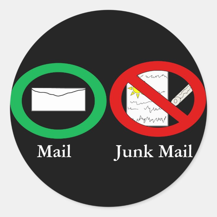 No Junk Mail Sticker