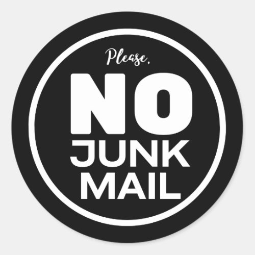 No Junk Mail Sticker