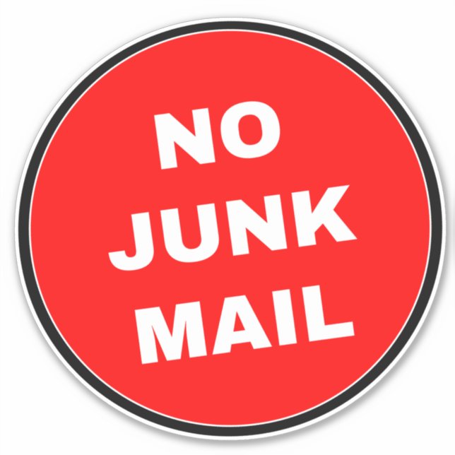No Junk Mail Sticker (Front)