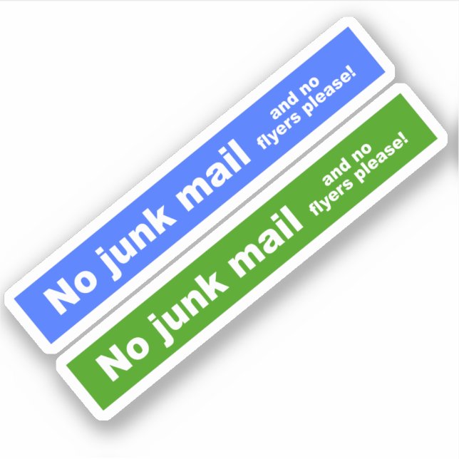 No junk mail sticker sign (Front)