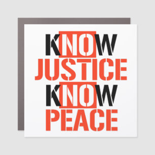 No Justice No Peace Car Magnet