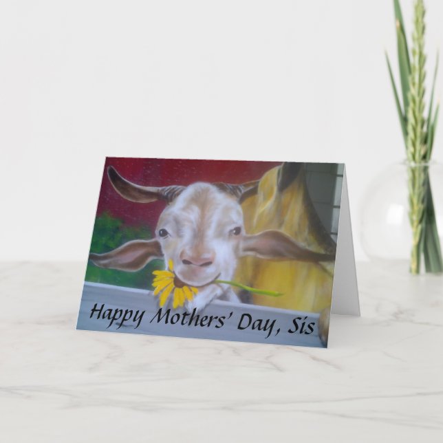 "NO KIDDING, HAPPY MOTHERS' DAY SIS" CARD (Front)