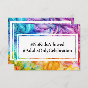 NO KIDS wedding Ethereal Bloom Enclosure Card