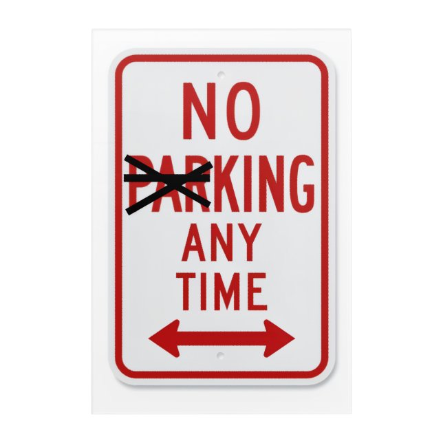 "NO king" Acrylic Print (Front)