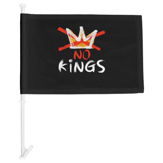 No King Funny Quote Retro Creative Style Car Flag (Front)