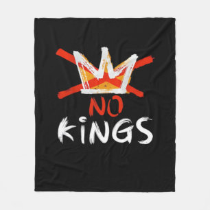 No King Funny Quote Retro Creative Style Fleece Blanket