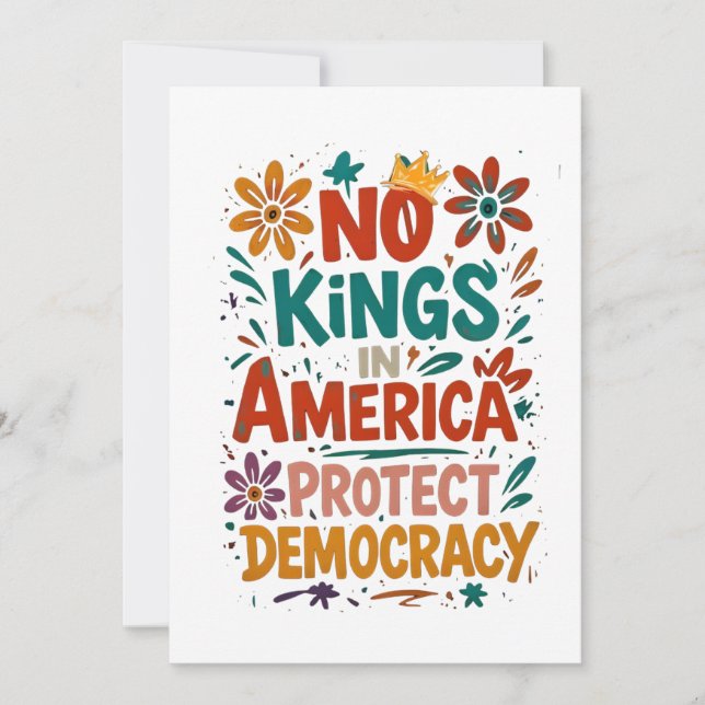 No King In America American Democracy  Card (Front)