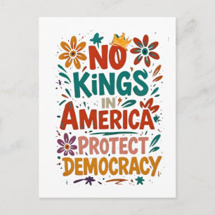 No King In America American Democracy Holiday Postcard