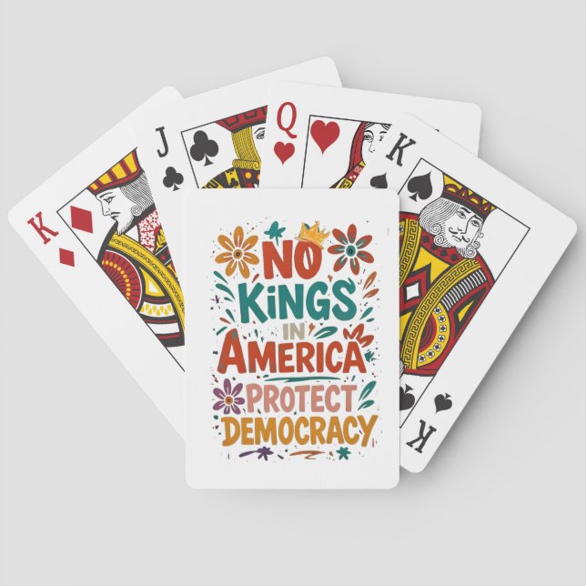 No King In America American Democracy  Poker Cards (Back)